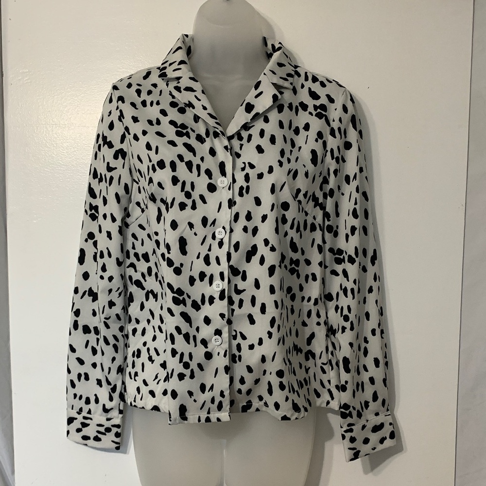 Women's Black and White Dalmatian print  Top